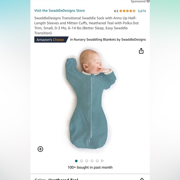 Swaddle designs transition swaddle size small - Picture 2 of 2